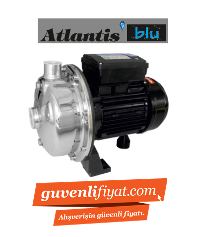 ATLANTİS KAF1 075M 0.75 HP 220V KOMPLE PASLANMAZ ÇELİK KAPALI FANLI SANTRİFÜJ POMPA