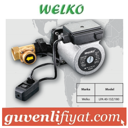 WELKO LPA 40-13Z/180 220V GÜNEŞ ENERJİSİ BASINÇ ARTTIRICI SICAK SU POMPASI
