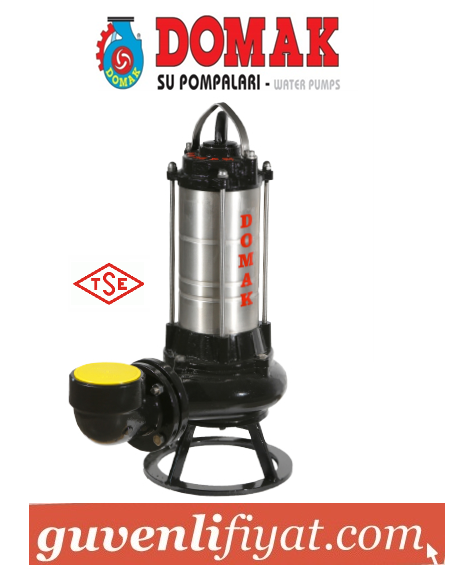 DOMAK AST1430 K2  15 HP 380V KAPALI FANLI PASLANMAZ ÇELİK GÖVDELİ ATIK SU DALGIÇ POMPA