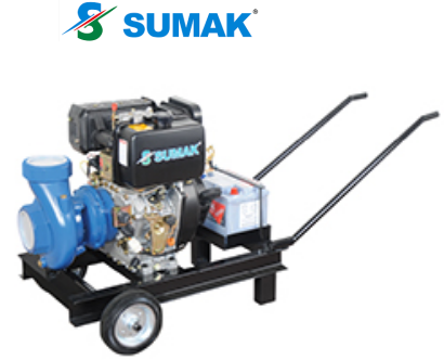 SUMAK SMT750/4 D 3000 DEVİRLİ 7.5 HP 4\'\' ÇIKIŞLI MARŞLI DİZEL SU POMPASI