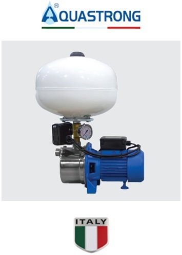 Aquastrong  CO 24 WTJ 80      0.8Hp 220V   24 Litre  Küre Tanklı Paslanmaz Paket Hidrofor