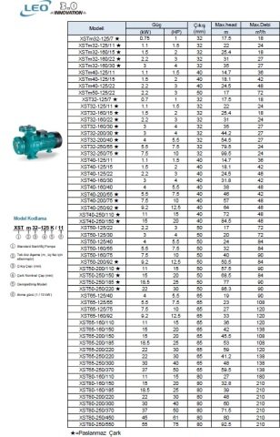 LEO  XST65-160/150      20HP  380V   TEK KADEMELİ SANTRİFÜJ POMPA