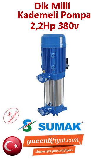SUMAK SHT8-220/6 2.2Hp 380v Dik Düşey Milli Kademeli Pompa