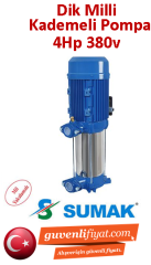 SUMAK SHT8-400/10 4Hp 380v Dik Düşey Milli Kademeli Pompa