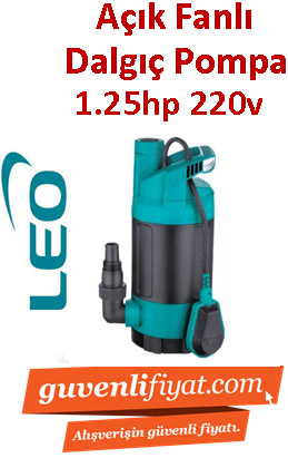 LEO LKS-1000PW 1.25hp 220v Açık Fanlı Dalgıç Pompa