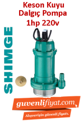 SHIMGE QDX3-24-0.75T 1hp 220V Döküm Gövdeli Keson Kuyu Dalgıç Pompa