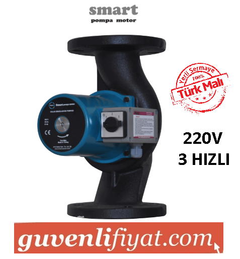 SMART SPM 40/7-250-3 MF 220V FLANŞLI 3 HIZLI SİRKÜLASYON POMPASI