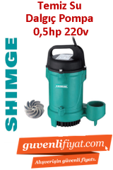 SHIMGE QT37 0.5HP 220V Drenaj Keson Kuyu  Dalgıç Pompa
