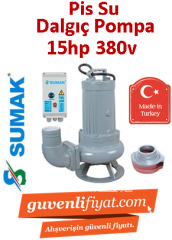 SUMAK SDTK 150/4 15HP 380v Açık Fanlı Pis Su Dalgıç Pompa