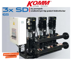 STAR 3 SD 65-2  3x60 HP 380V ÜÇ POMPALI ENDÜSTRİYEL TİP  PAKET HİDROFOR