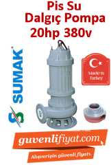 SUMAK SDTK 200/6 20HP 380v Açık Fanlı Pis Su Dalgıç Pompa