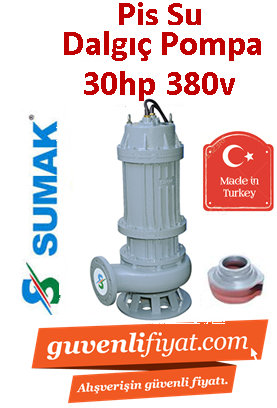 SUMAK SDTK 300/6 30HP 380v Açık Fanlı Pis Su Dalgıç Pompa
