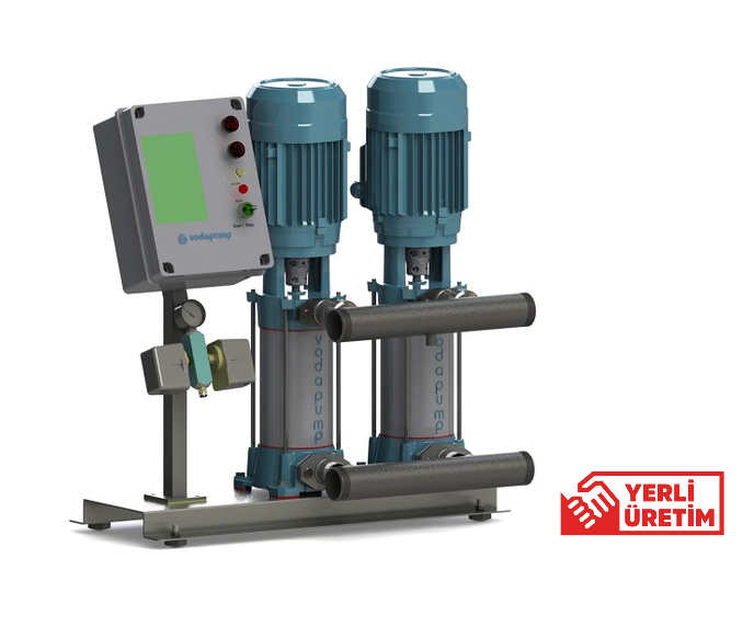 VODAPUMP VP PHD2- T90/10 - 4 HP 380V DİKEY MİLLİ ÇİFT POMPALI ÇOK KADEMELİ  HİDROFOR
