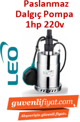 LEO XKS-750S 1HP 220V Paslanmaz Gövdeli Dalgıç Pompa