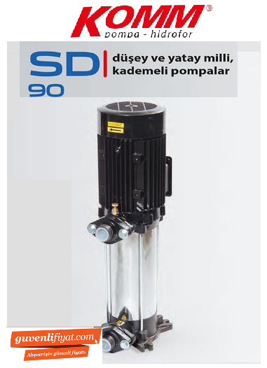 STAR SD 90/4 T 2.HP 380V DÜŞEY MİLLİ ÇOK KADEMELİ SESSİZ POMPA