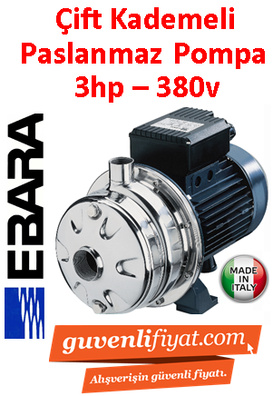 EBARA 2CDX 120/30 380V 3HP Çift Kademeli Paslanmaz Çelik Santrifüj Pompa-AISI 304