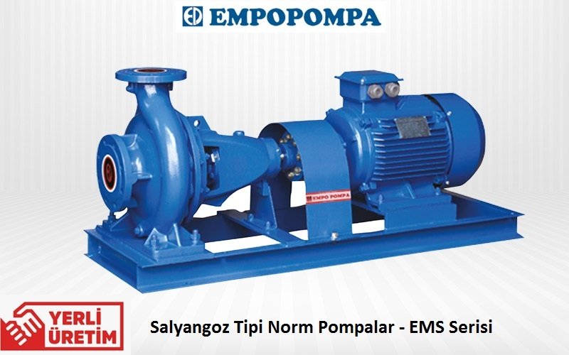 Empo  EMS-65/250     40 Hp  380V   Tek Kademeli Salyangoz Gövdeli Norm Pompa (2900 d/d)
