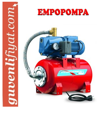 EMPO emjet  1.5 HP 220V 24LT TANKLI YATIK TİP PAKET HİDROFOR