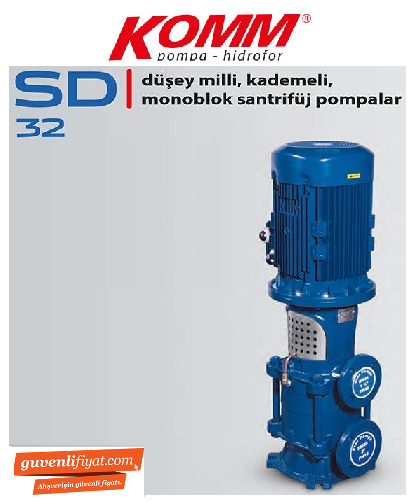 STAR SD 32/2 5.5 HP 380V DÜŞEY MİLLİ ENDÜSTRİYEL TİP ÇOK KADEMELİ SESSİZ POMPA