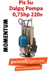 MOMENTUM PKS-550SW 0,55hp 220v Paslanmaz Gövdeli Pis Su Dalgıç Pompa