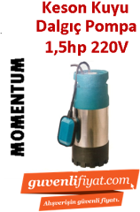 MOMENTUM PKS-1100 1.5hp 220v Temiz Su Keson Kuyu Dalgıç Pompa ( Yüksek İrtifalı )