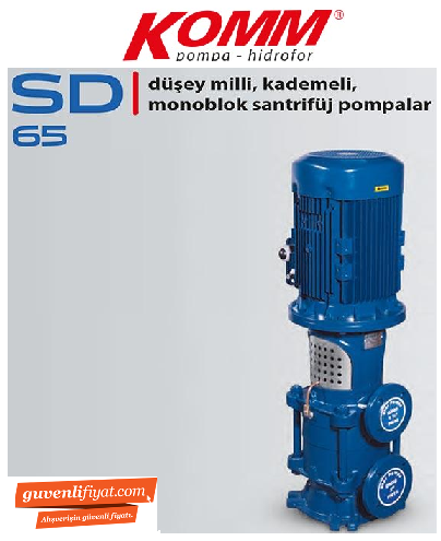STAR SD 65-3 60.HP 380V DÜŞEY MİLLİ ENDÜSTRİYEL TİP ÇOK KADEMELİ SESSİZ POMPA