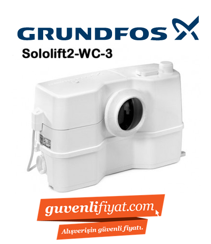 GRUNDFOS SOLOLIFT2 WC-3  620W KLOZET ARKASI WC ÖĞÜTÜCÜ (WC + LAVABO+ DUŞAKABİN+ BİDE)-97775315
