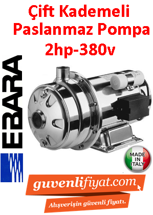EBARA 2CD 70/20 380V 2HP Çift Kademeli Kmple Paslanmaz Çelik Santrifüj Pompa
