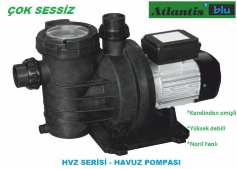 ATLANTİS BLU HVZ 050M -0.5HP-220V- ÖN FİLTRELİ  HAVUZ POMPASI