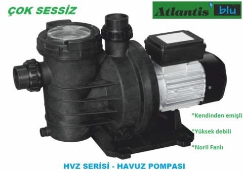 ATLANTİS BLU HVZ 100T -1HP-380V- ÖN FİLTRELİ HAVUZ POMPASI