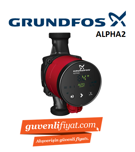 GRUNDFOS ALPHA2 25-60 130mm GİRİŞ-ÇIKIŞ 11/2\'\' FREKANS KONVERTÖRLÜ SİRKÜLASYON POMPASI-99411150