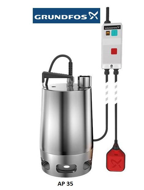 GRUNDFOS UNİLİFT AP 35.40.08.A3.V   0.93Hp 380V KOMPLE PASLANMAZ ÇELİK DRENAJ DALGIÇ POMPA - 96023876