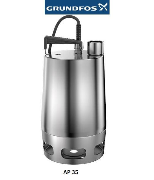 GRUNDFOS UNİLİFT AP 35.40.06.3.V   0.8Hp 380V KOMPLE PASLANMAZ ÇELİK DRENAJ DALGIÇ POMPA - 96000169