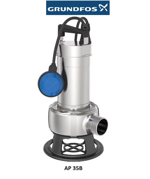 GRUNDFOS UNİLİFT AP 35B.50.08.A1.V   0.95Hp 220V KOMPLE PASLANMAZ ÇELİK DRENAJ DALGIÇ POMPA - 96468355
