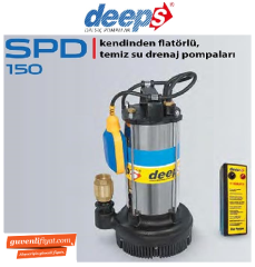 STAR SPD 150 M 1.5 HP 220V KENDİNDEN FLATÖRLÜ TEMİZ SU DALGIÇ POMPA
