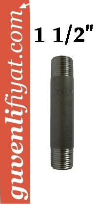 1 1/2\'\' 75CM SİYAH BORU NİPELİ