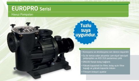 Dab EUROPRO 1000 T    7.5kW  380V  Ön Filtreli Havuz Pompa-Havuz Sistemleri İçin Yüksek Kapasite Pompa-Tuzlu suya uygun