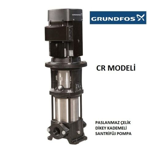 GRUNDFOS  CR 1s-5  0.37kW 380V DİKEY KADEMELİ PASLANMAZ ÇELİK İNLİNE SANTRİFÜJ POMPA / HQQE SALMASTRA - 96515552