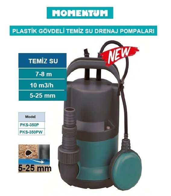 Momentum PKS-350P 350W 220V Plastik Gövdeli Temiz Su Drenaj Dalgıç