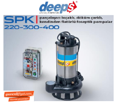 STAR SPK 300 T + PANO 3.HP 380V PARÇALAYICI BIÇAKLI DÖKÜM ÇARKLI FOSEPTİK DALGIÇ POMPA