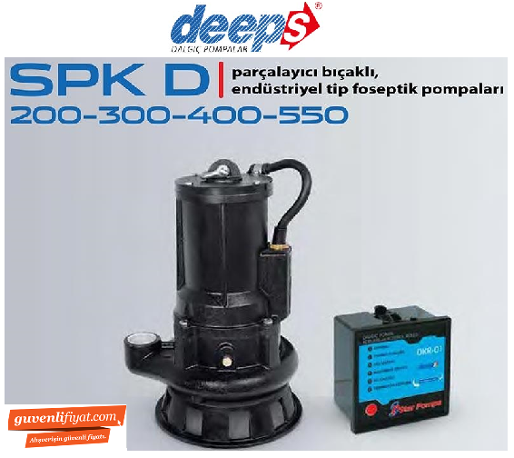 STAR SPK D 550 T 5.5 HP 380V PARÇALAYICI BIÇAKLI ENDÜSTRİYEL TİP FOSEPTİK DALGIÇ POMPA