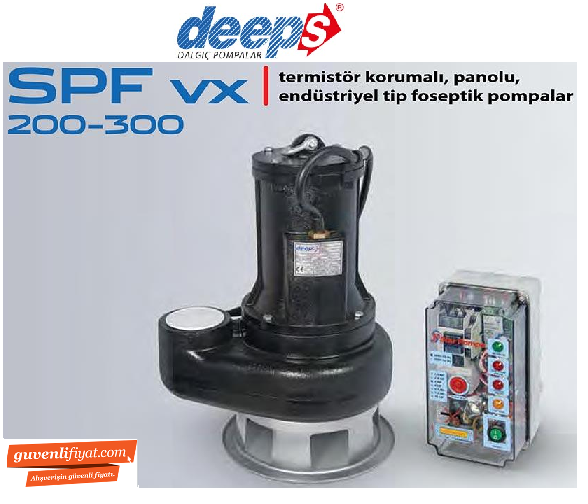 STAR SPF VX 200  2.HP 380V AÇIK FANLI PANOLU ENDÜSTRİYEL TİP FOSEPTİK DALGIÇ POMPA