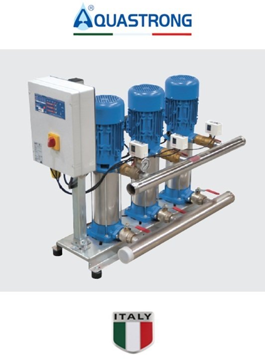 Aquastrong  DC3 EVP10H-6/5.5 T       3x7.5Hp 380V  Üç Pompalı Dikey Hidrofor