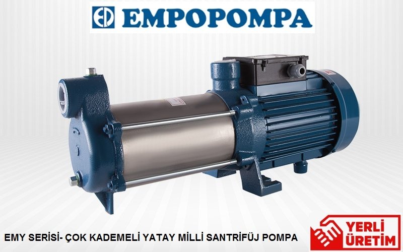 Empo EMY-90/6 M     3Hp 220V    Yatay Milli Çok Kademeli Santrifüj Pompa