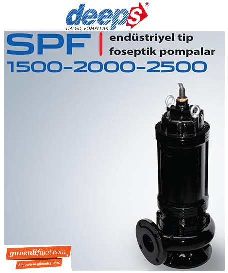 STAR SPF 2000 T 20.HP 380V ENDÜSTRİYEL TİP FOSEPTİK DALGIÇ POMPA 1500d/d
