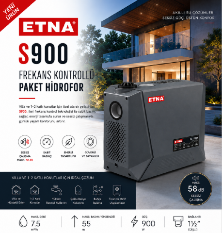 ETNA S900 Frekans Kontrollü Sessiz Paket Hidrofor