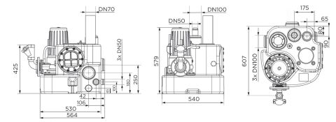 SFA Sanihydro Sanicubic 1 GR SE71.1 S 2.2kW 220V Tek Pompalı Atık Su Tahliye İstasyonu ( 55 Litre )