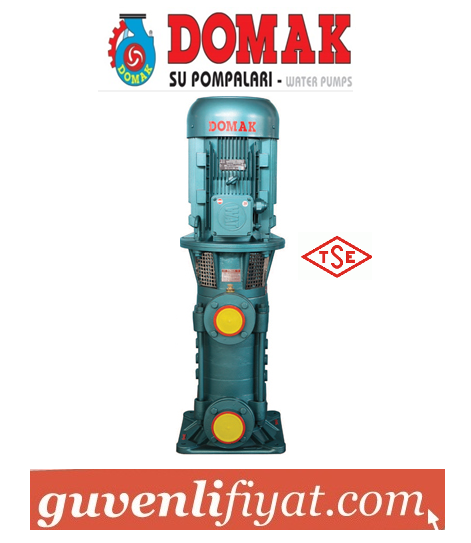 DOMAK KPDR40-3 7.5 HP 380V DÜŞEY MİLLİ ÇOK KADEMELİ PİK GÖVDELİ POMPA