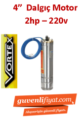 VORTEX VRM 200 2HP 220V 4\'\' Tek Dalgıç Motor (Pompa Hariç)