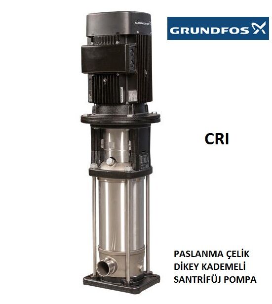 GRUNDFOS  CRI 1s-12  0.37kW 380V DİKEY KADEMELİ PASLANMAZ ÇELİK İNLİNE SANTRİFÜJ POMPA / HQQE SALMASTRA  / PJE(P) - 96527648
